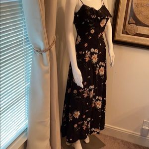 BAND OF GYPSIES MAXI DRESS BUTTONS HALF WAY